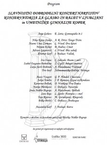 Program koncerta